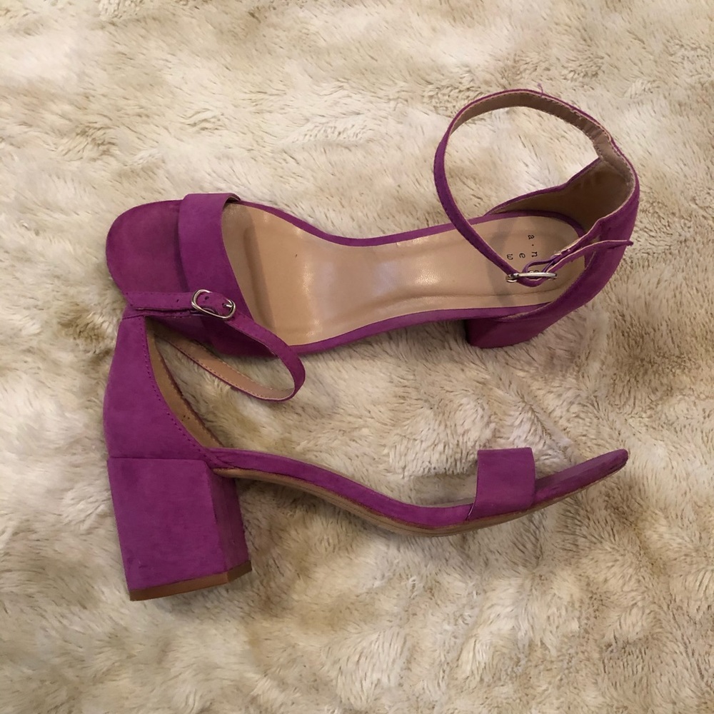 Pink Block Heel Dress Shoes